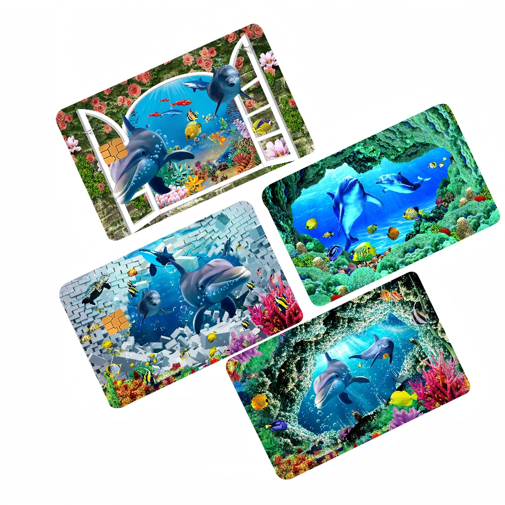 Underwater Ocean Fish Card Skin Sticker