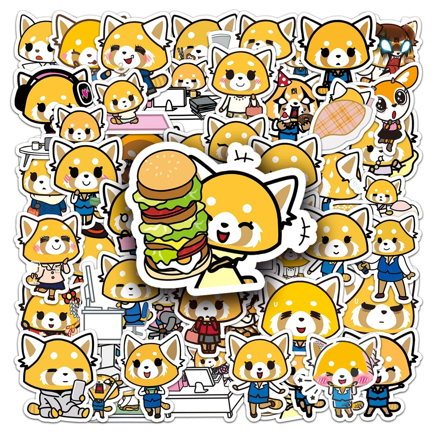 50 Cute Cartoon Graffiti Stickers for Laptop, Guitar, Skateboard, Suitcase - Personalized Decoration