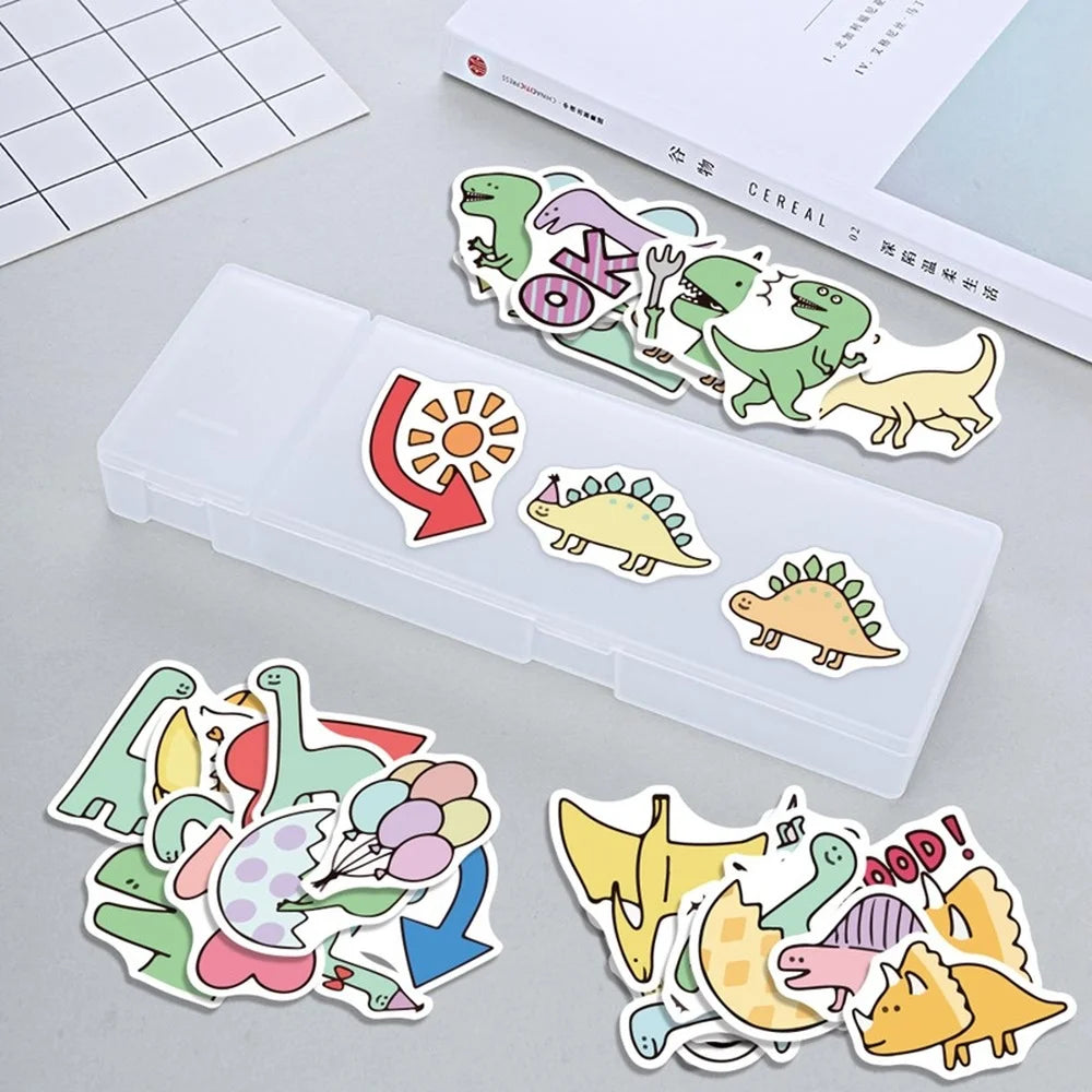 40pcs Dinosaur Sticker Cartoon Animal Educational Toys Stickers for Children DIY Laptop Scrapbooking Luggage Bicycle