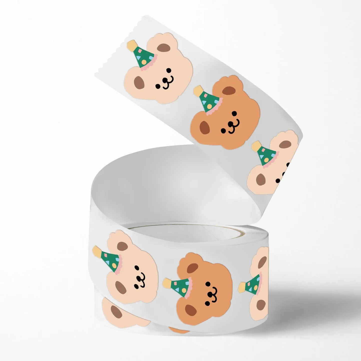 50-200Pcs Cute Little Bear Stickers Whole Paper Adhesive Tape INS Korean Simplified Sealing Sticker Packag Decor Lables