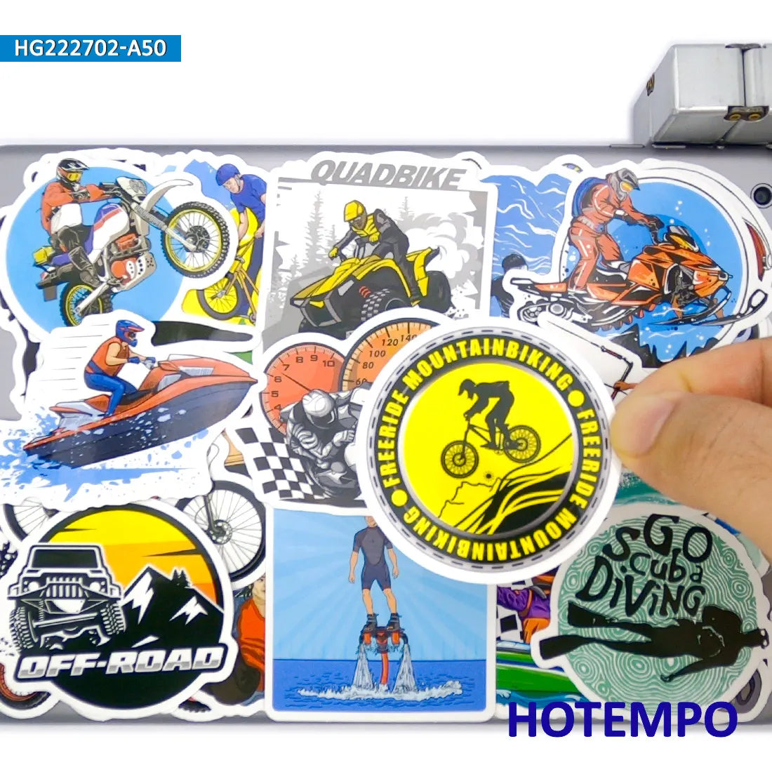 20/30/50Pieces, Extreme Sports Stickers, OFF-ROAD Ride Climbing Surfing, Mixed Style, for DIY Creative Decoration, Funny Sticker