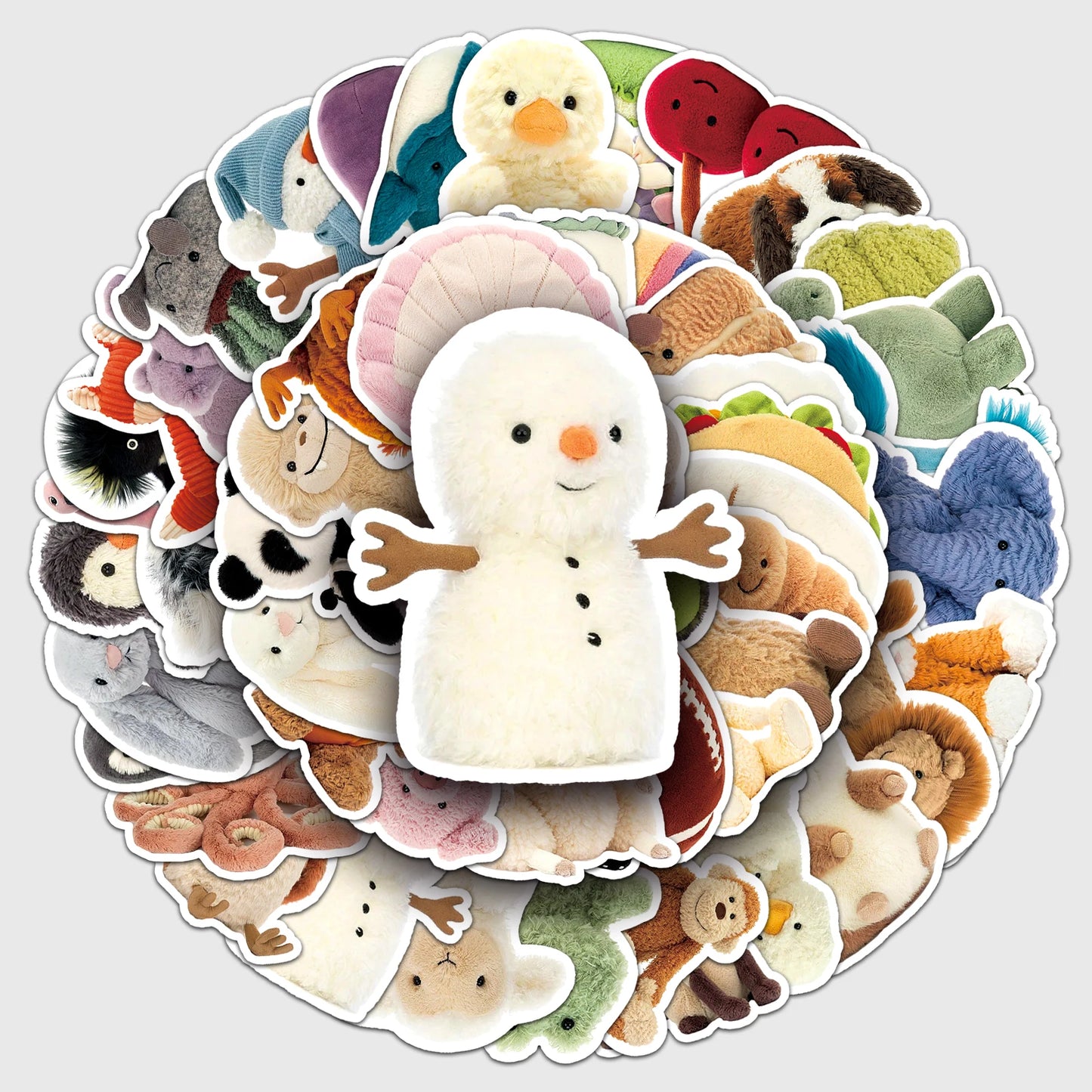 50Pcs Cute Cartoon Waterproof Vinyl Stickers for Skateboard Snowboard