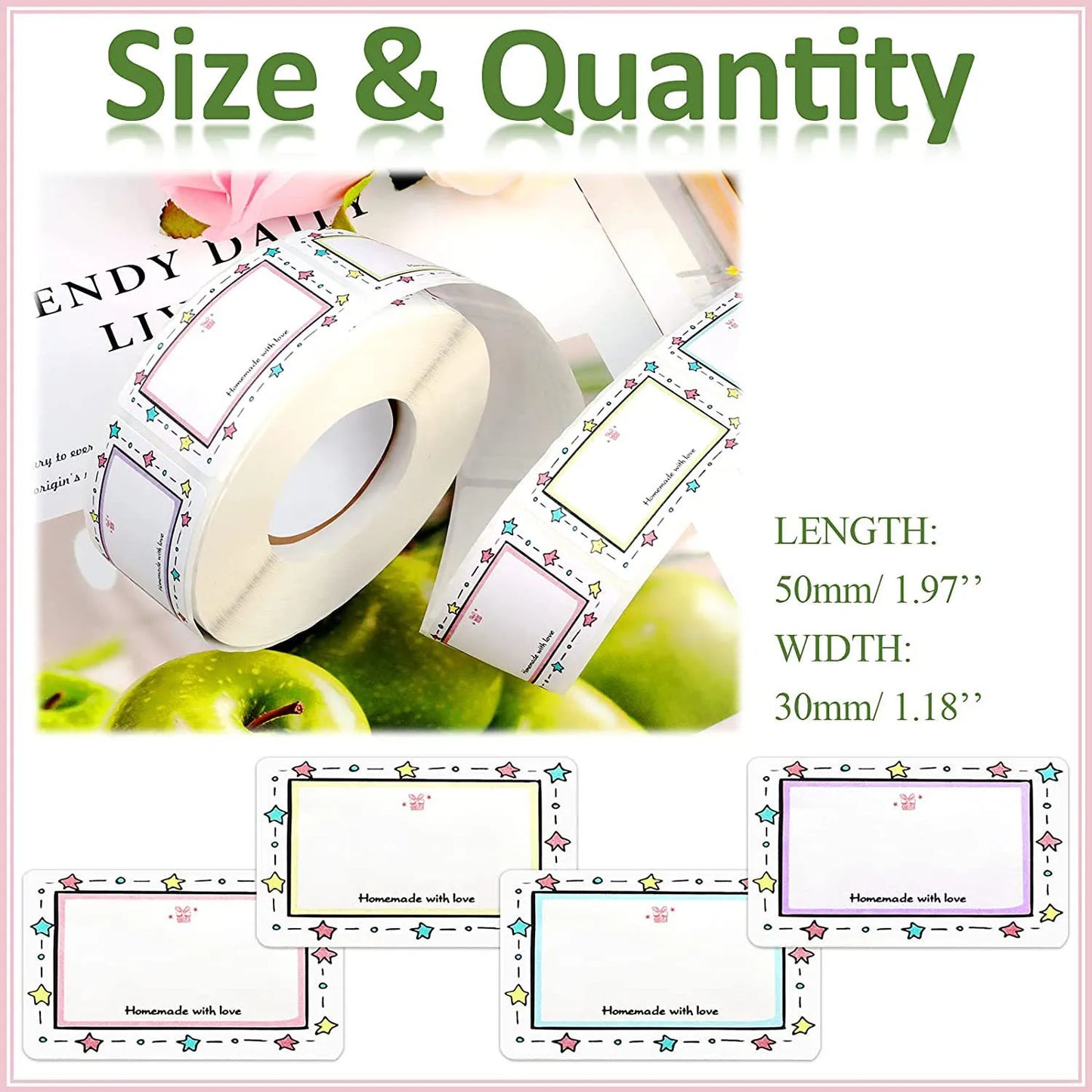 Wholesale 250 Stickers/rolls Color Border Name Stickers Classification Marks Sticker Sticker Label Office Stationery