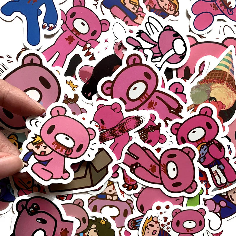 10/30/50PCS Cute Angry Bears Stickers For Laptop Phone Luggage Skateboard Motorcycle Bike Cartoon Decal Kids DIY Waterproof Toy