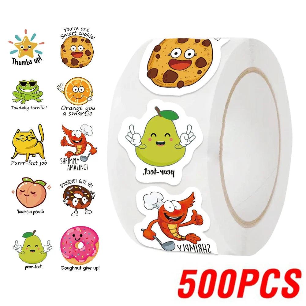 500pcs Cute Student Reward Stickers for Kids Education