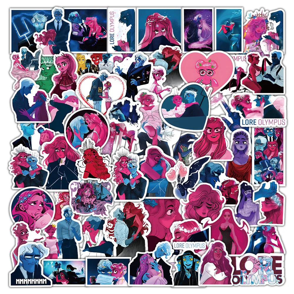 Lore Olympus Stickers Pack - Cartoon, Movie, DIY, Laptop, Guitar, Bike Decals