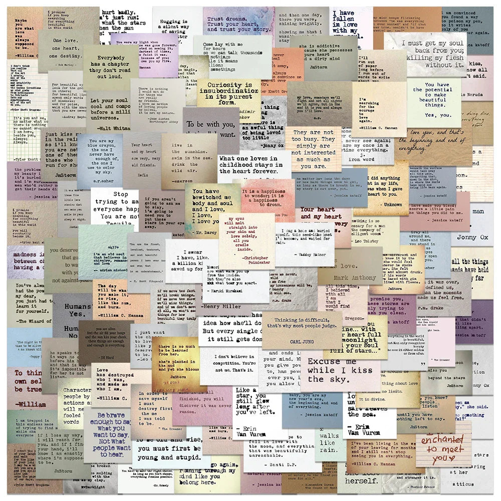240PCS Vintage Inspirational Quote Stickers for Scrapbook, Phone, Laptop, Bike
