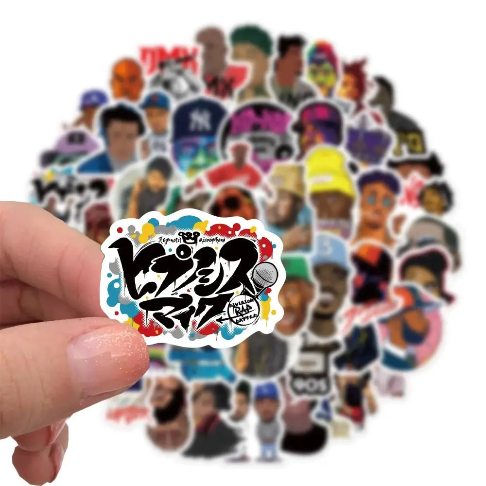 10/30/64pcs Mix of Rapper Hip Hop Cartoon Sticker Packs