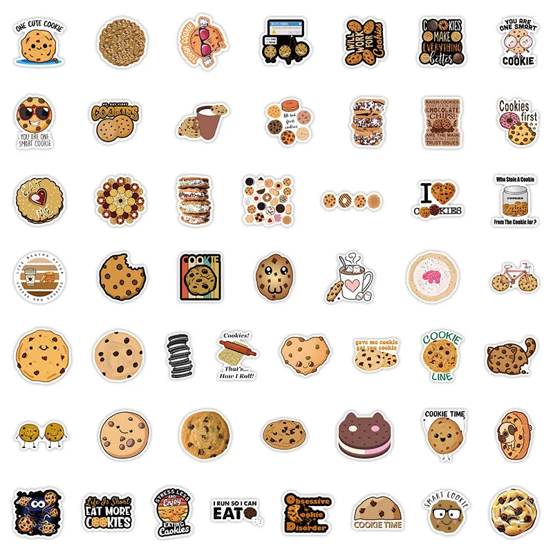 51Pcs Cute Bread Cookies Kawaii Stickers Set Scrapbooking Stickers For Journal Planner Diy Crafts Scrapbooking Diary