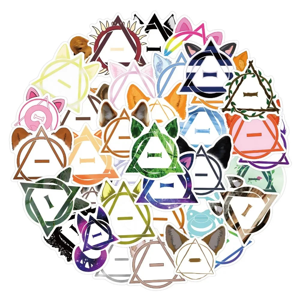 10/50pcs Therian Symbol stikcers Fox Therian graffiti Stickers for DIY Luggage Laptop Skateboard Motorcycle Bicycle Stickers