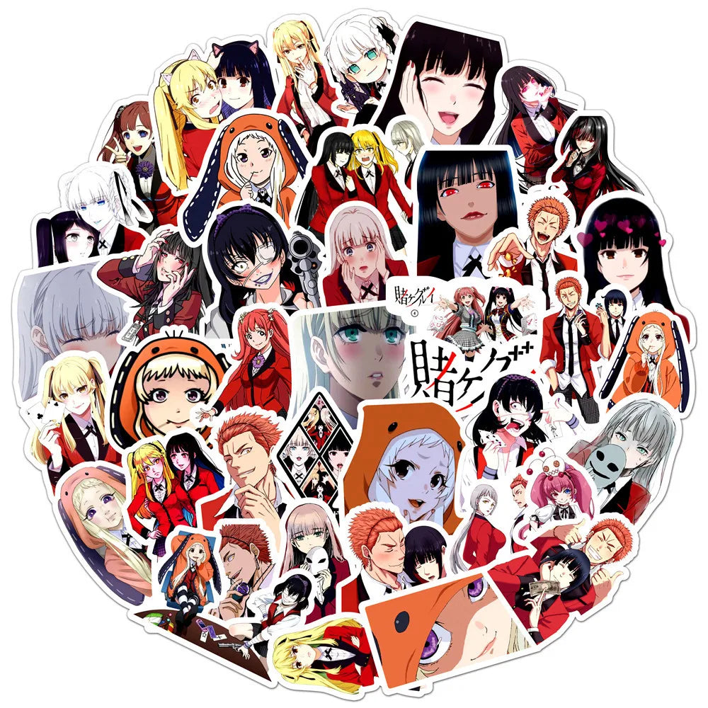 Anime KAKEGURUI Stickers 10/30/50PCS Manga Decals Laptop Phone Guitar Scrapbook Wholesale