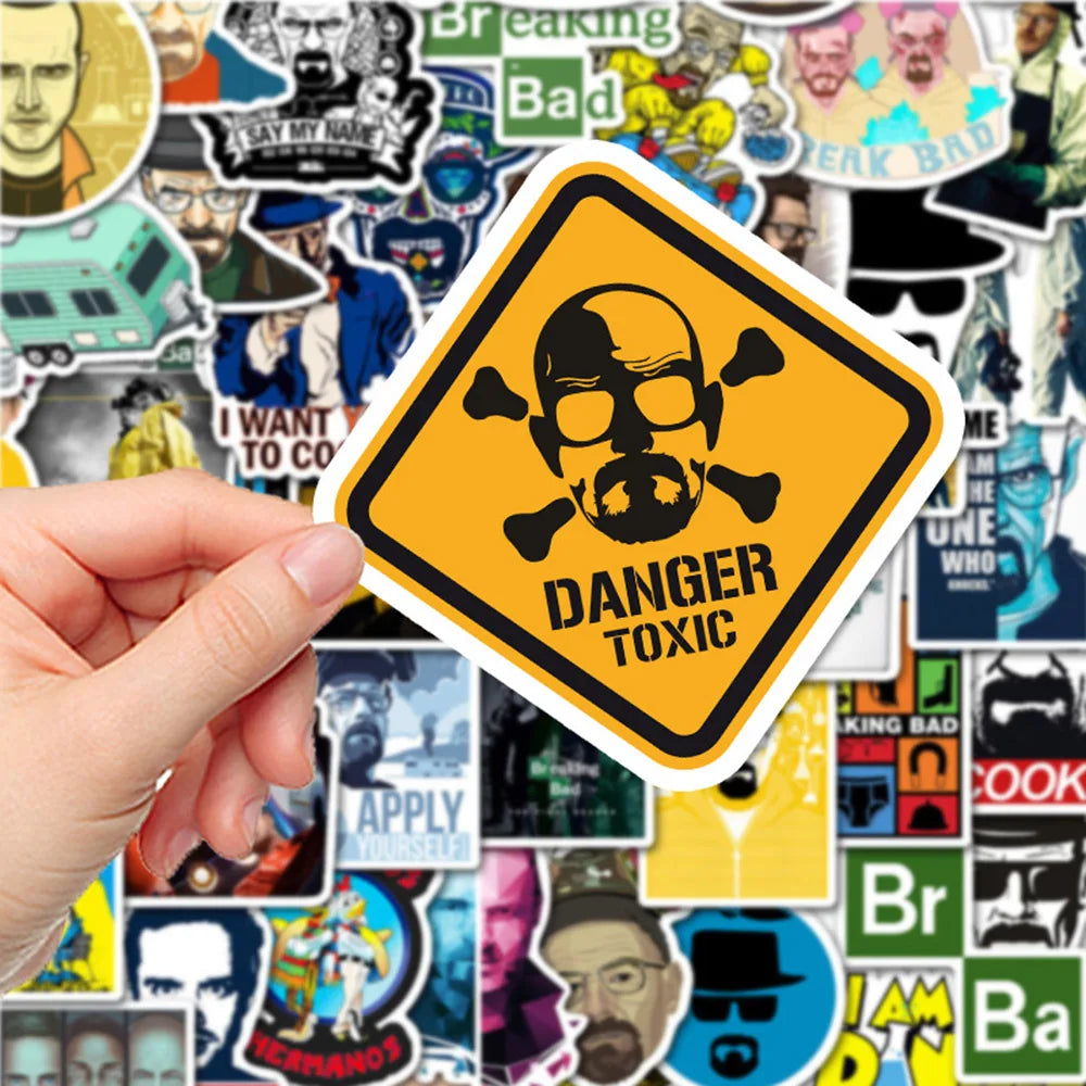 10/30/50pcs TV Series Breaking Bad Graffiti Stickers Decals Travel Luggage Laptop Skateboard Helmet Car Cool Sticker Kids Toy