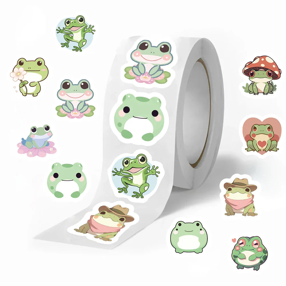500pcs Frog Stickers Kids Reward Teacher Gift Labels
