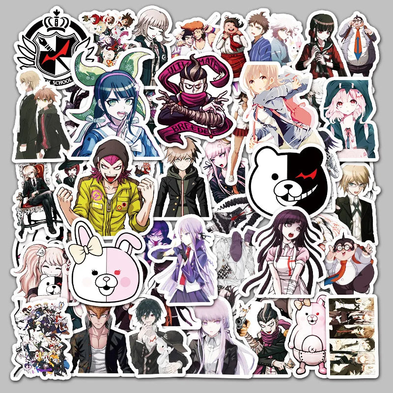 Danganronpa Graffiti Stickers Pack - 50pcs for Helmet, Desktop, Wall Decoration