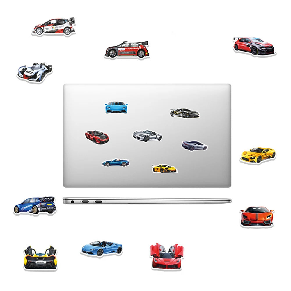 10/30/50/102PCS JDM Retrofit Racing Car Graffiti Stickers Laptop Luggage Motorcycle Fridge Car Waterproof Cool Sticker Kids Toy