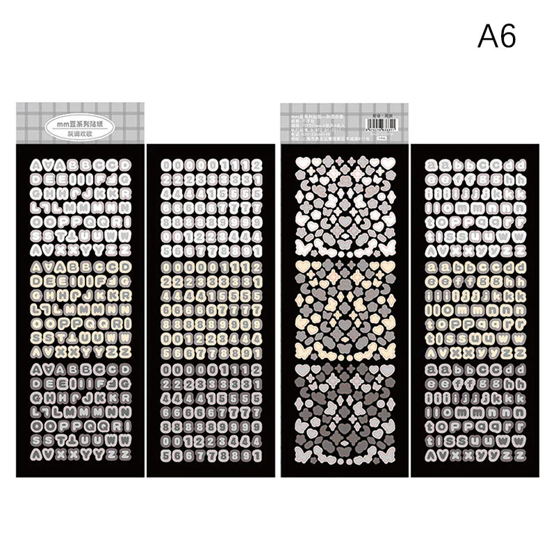 Laser Bling Alphabet Stickers 4-Pack for Scrapbooking & Photo Albums
