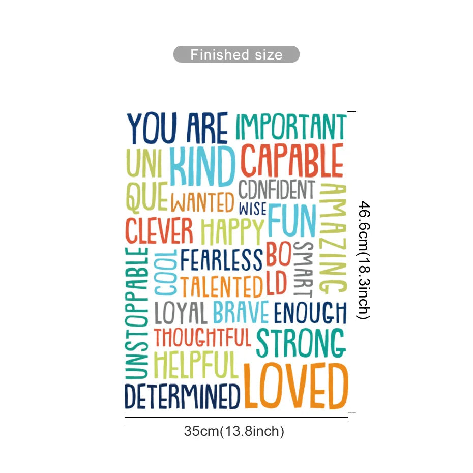 Kids Inspirational Wall Sticker - Motivational Art for Classroom, Playroom, Bedroom Decor