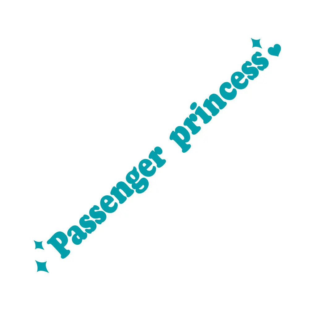 Passenger Princess Car Mirror Vinyl Decals