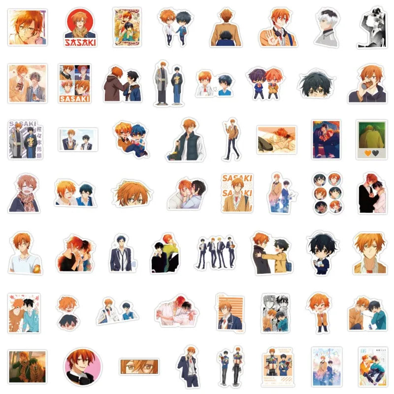 55pcs Sasaki and Miyano Stickers for Suitcase, Water Cup, Phone, Car, Notebook, Refrigerator