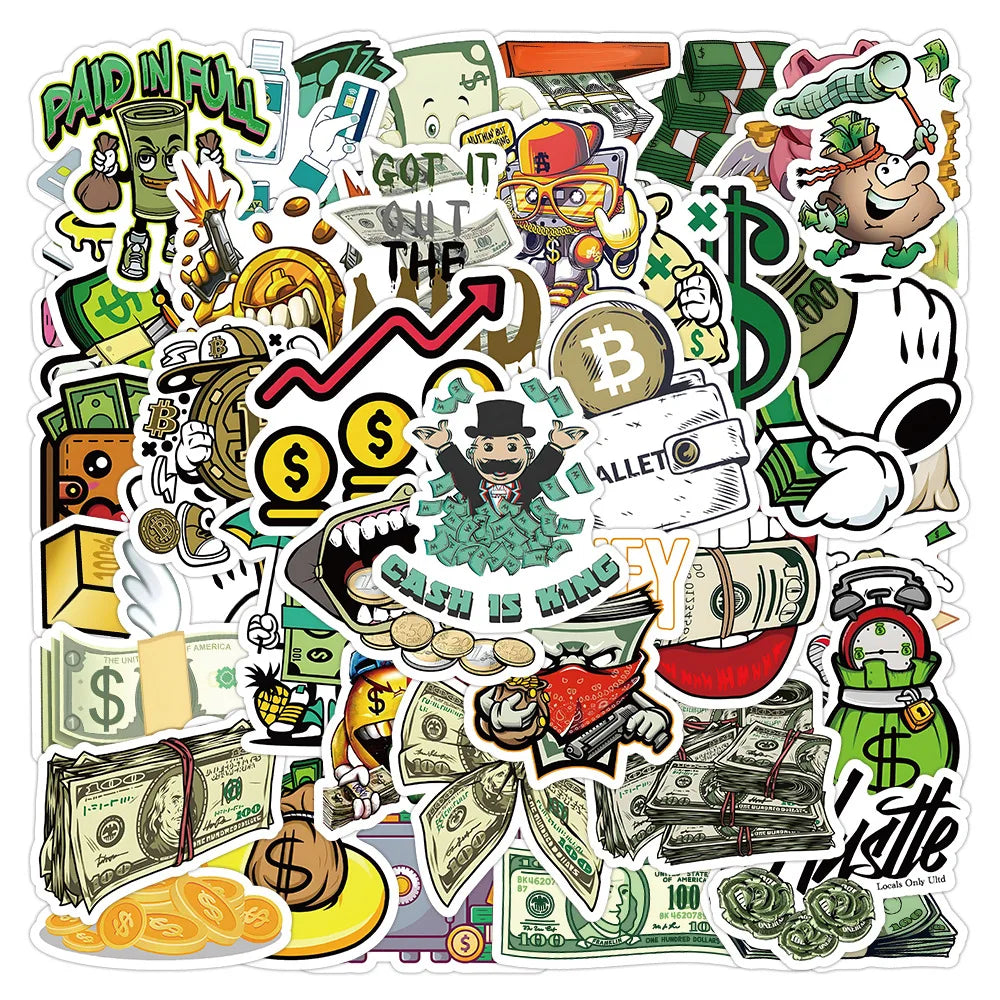 Cartoon Graffiti Waterproof Stickers for Skateboard, Laptop, Phone, Water Cup - 10/30/50pcs