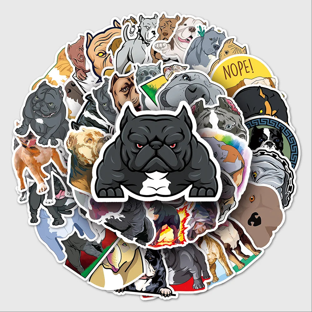 American Bully Pitbull Stickers 10/30/50PCS - Laptop, Luggage, Skateboard Decals