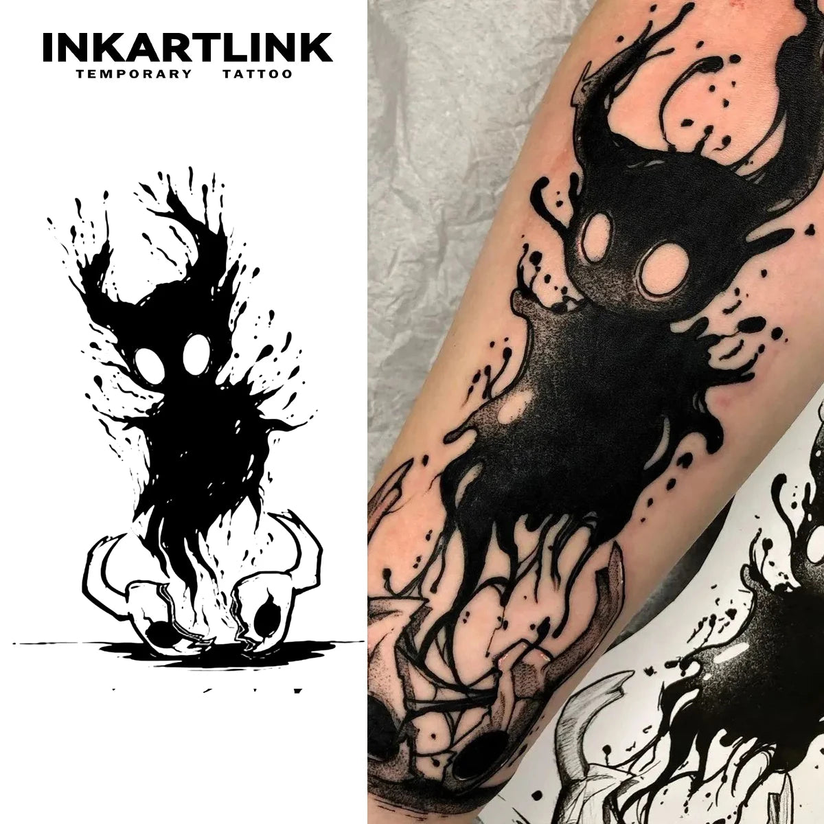 The devil is out of body Temporary Tattoo,Lasts To 15 Days New Technology Magic Waterproof Semi Permanent Sticker.