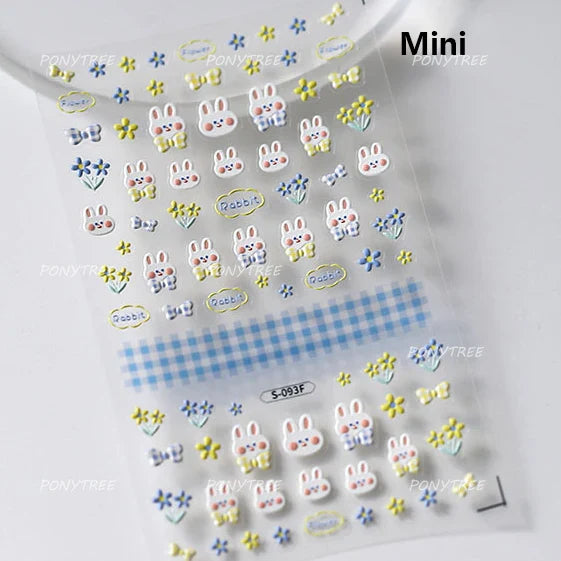 3D Butterfly Flower Nail Art Stickers Decals