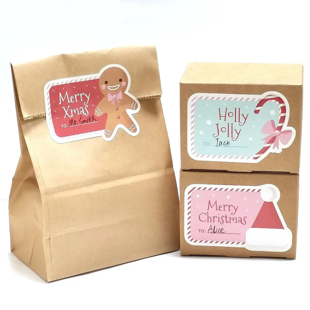 10-40Pcs Merry Christmas Stickers and Labels
