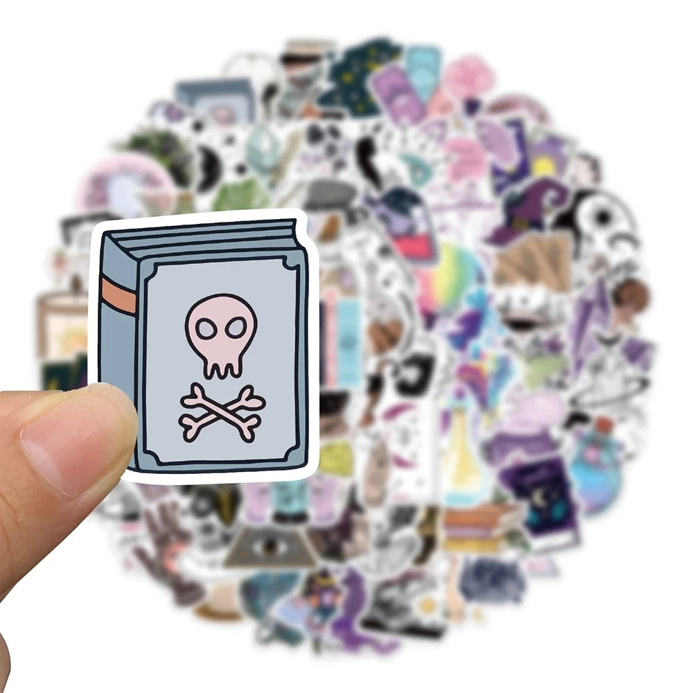 10/30/50/100PCS Bohemian Apothecary Lucky Crystal Witch Art Sticker Packs