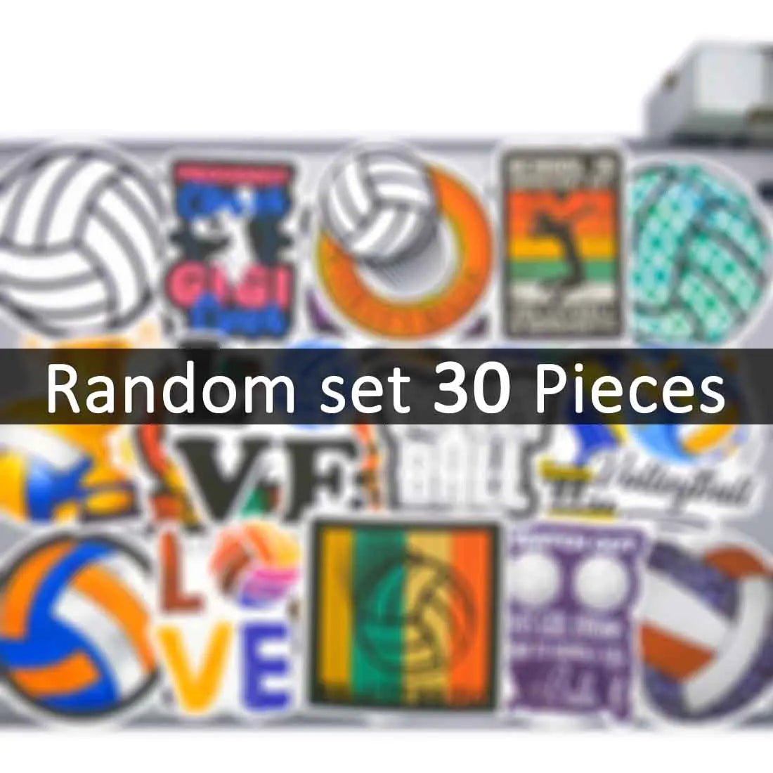 20/30/50Pieces Funny Sports Colorful Graffiti Volleyball Stickers for Kids Scrapbook Luggage Bike Car Phone Laptop Sticker Toys