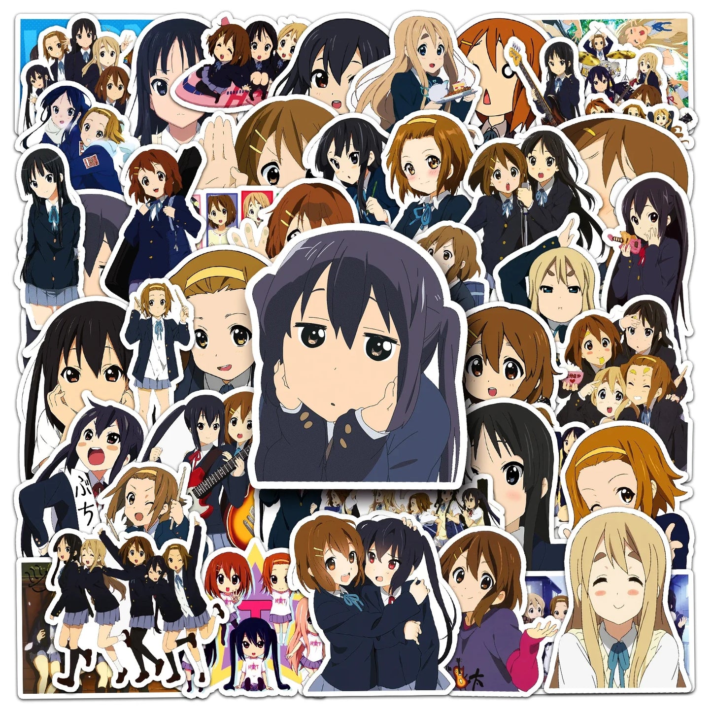 50Pcs MINISO Cute Cartoon Waterproof Vinyl Stickers for Skateboard Snowboard Home Decor
