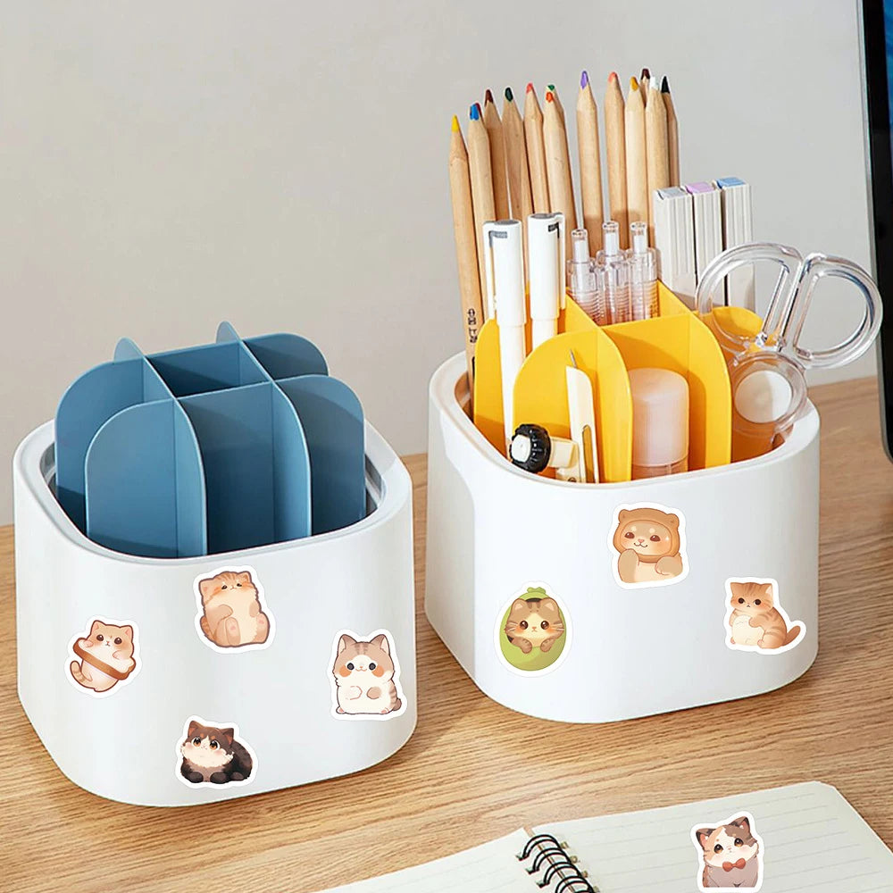 500pcs/roll Kawaii Cartoon Cat Stickers