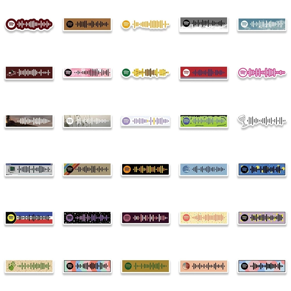 10/30/68PCS Singer Girl In Red Musical Note Sticker Graffiti Funny Song Decals Decoration Scrapbook Laptop Phone Guitar Kids Toy