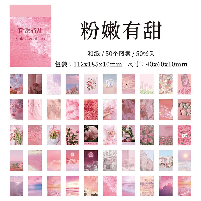 50 Sheets Season of Dreams Decorative Stickers for Scrapbooking, Journal, Planner