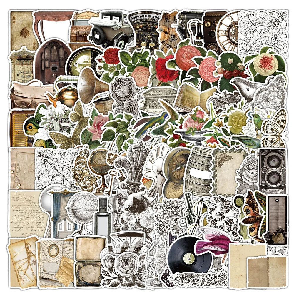 Vintage Graffiti Art Stickers Waterproof Decals for Laptop, Skateboard, Phone, Luggage, Bike - 10/30/50/100pcs
