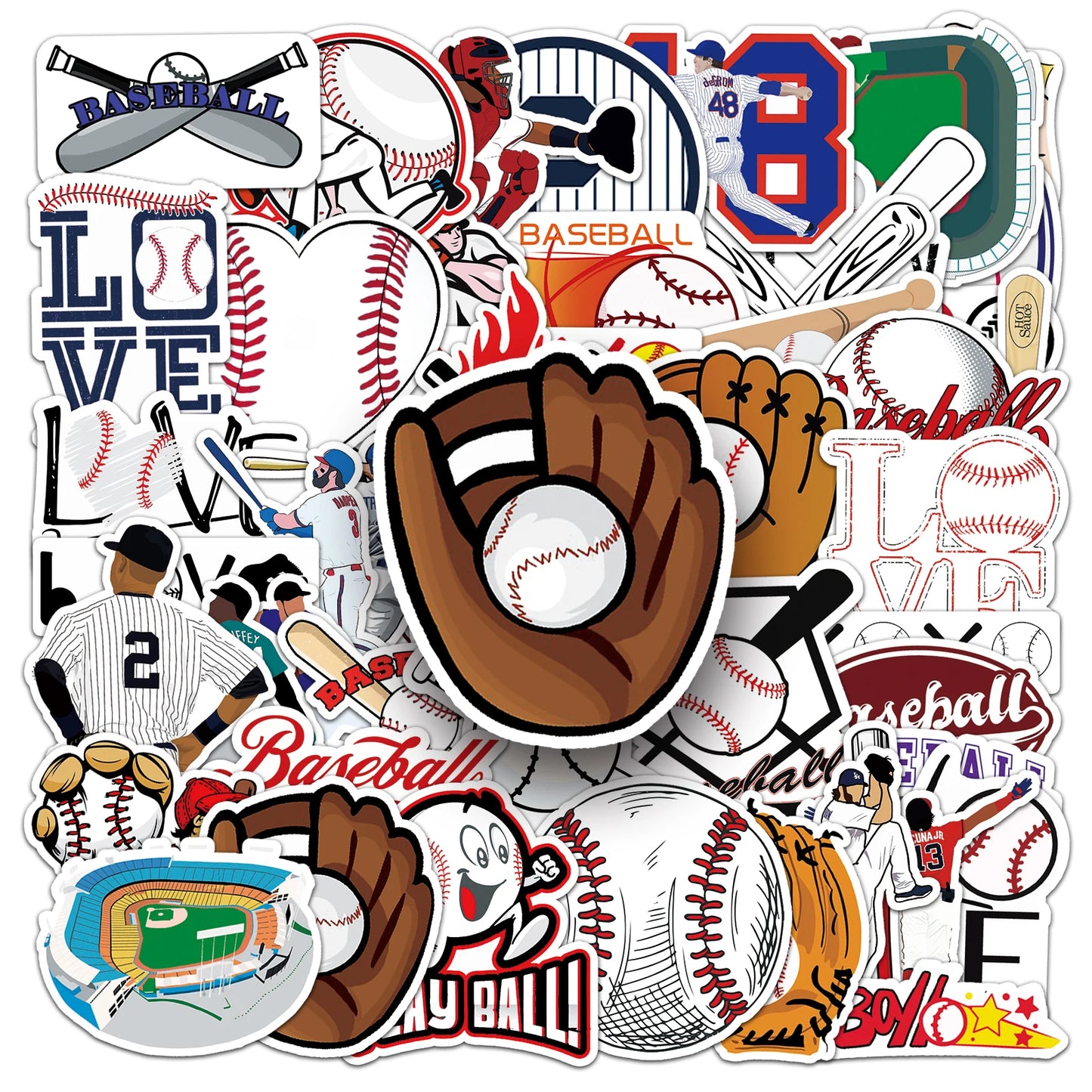 50Pcs Cute Waterproof Vinyl Stickers for Skateboard Snowboard