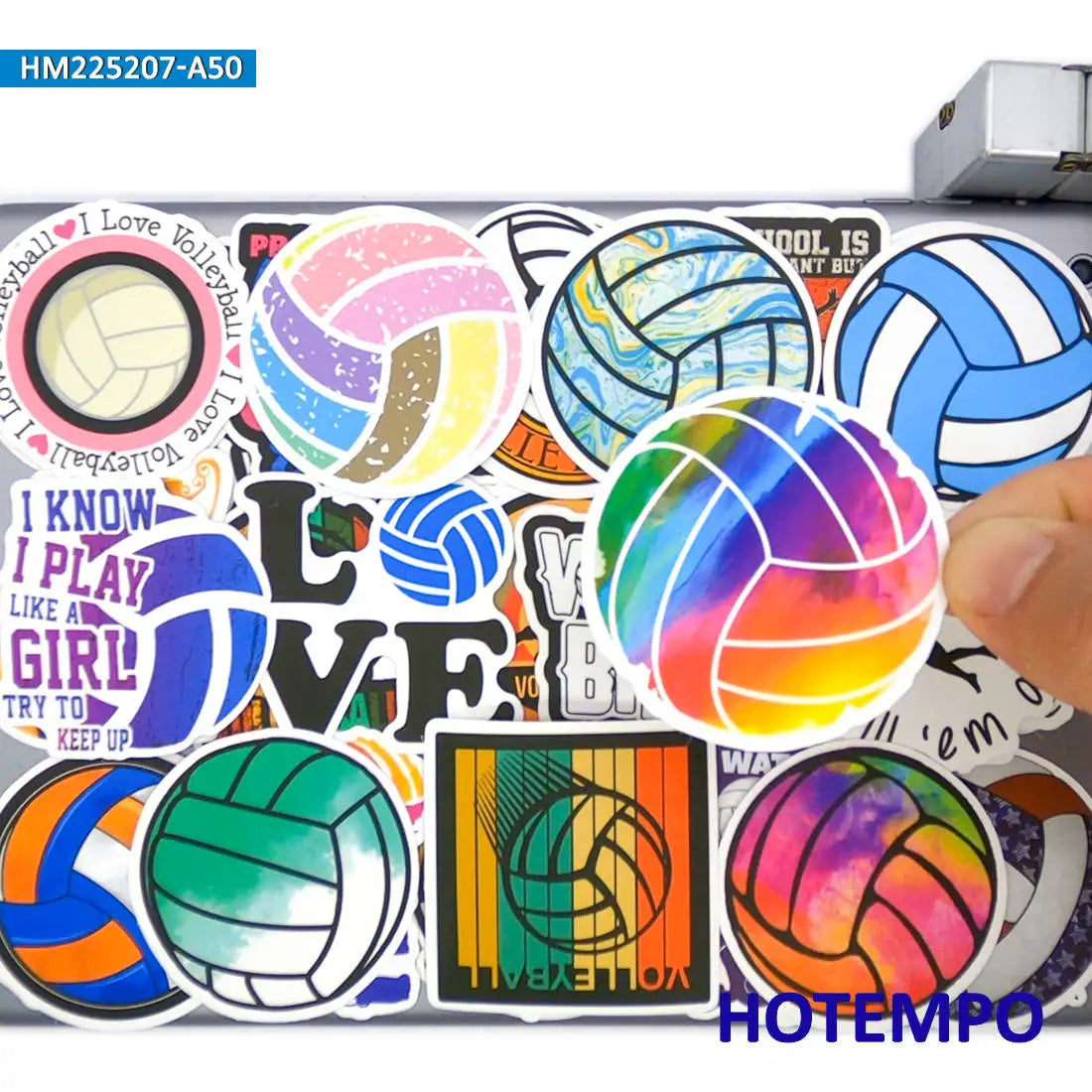 20/30/50Pieces Funny Sports Colorful Graffiti Volleyball Stickers for Kids Scrapbook Luggage Bike Car Phone Laptop Sticker Toys