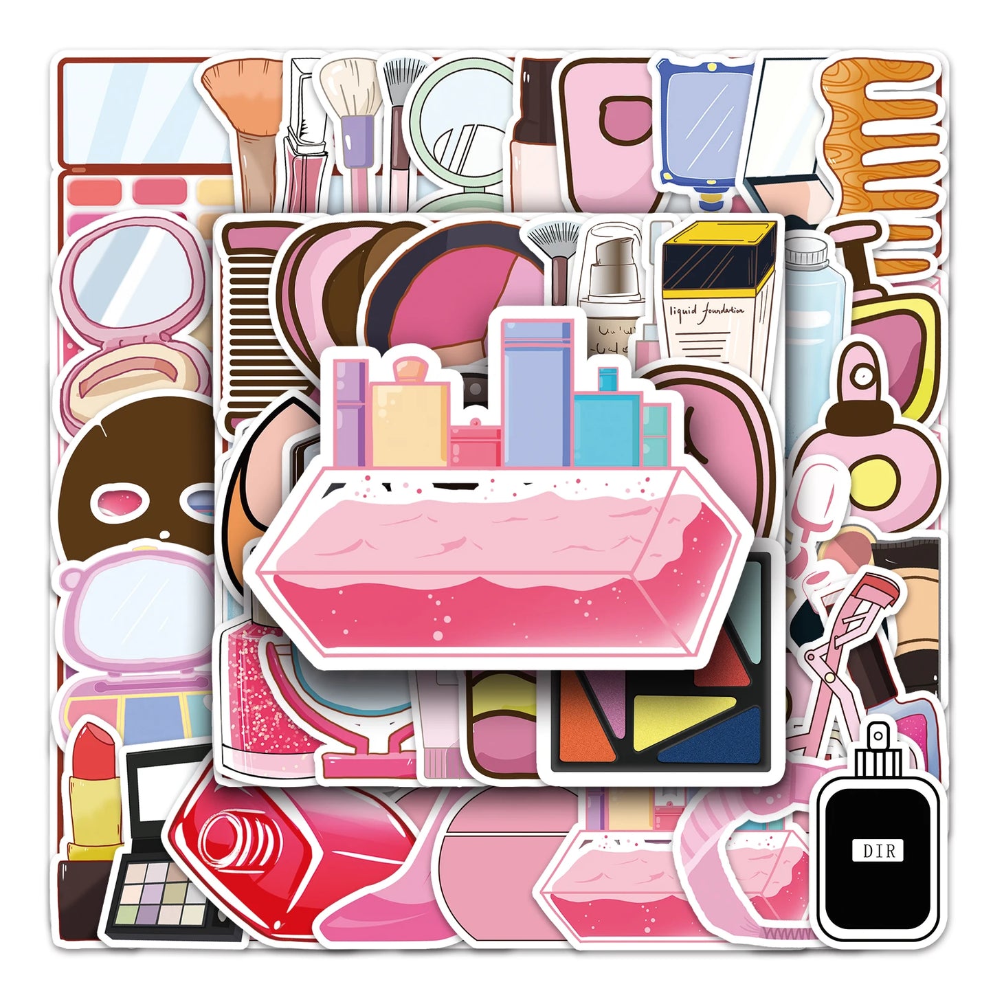 50Pcs Cute Cartoon Waterproof Vinyl Stickers for Skateboard Snowboard