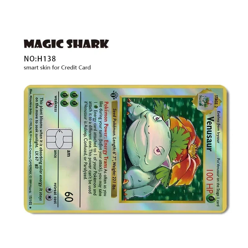 Holographic Pokemon Card Skin Sticker: Charizard & More
