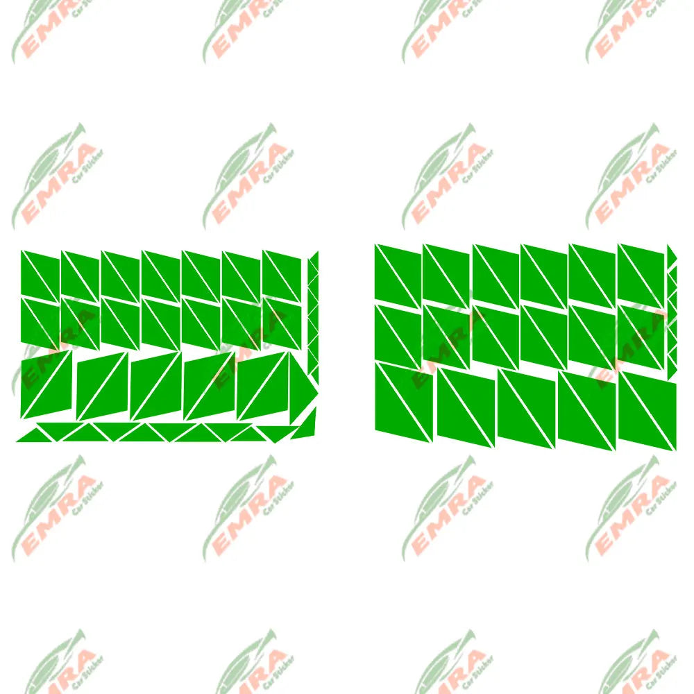 102PCS Angular Shape Sticker For Car Accessories Decoration Side Camouflage Kit Wrap Camo Tuning Styling Waterproof Vinyl Decals