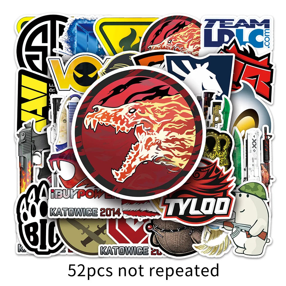 CS GO Cartoon Stickers Pack for Laptop, Luggage, Skateboard, Kids Gift