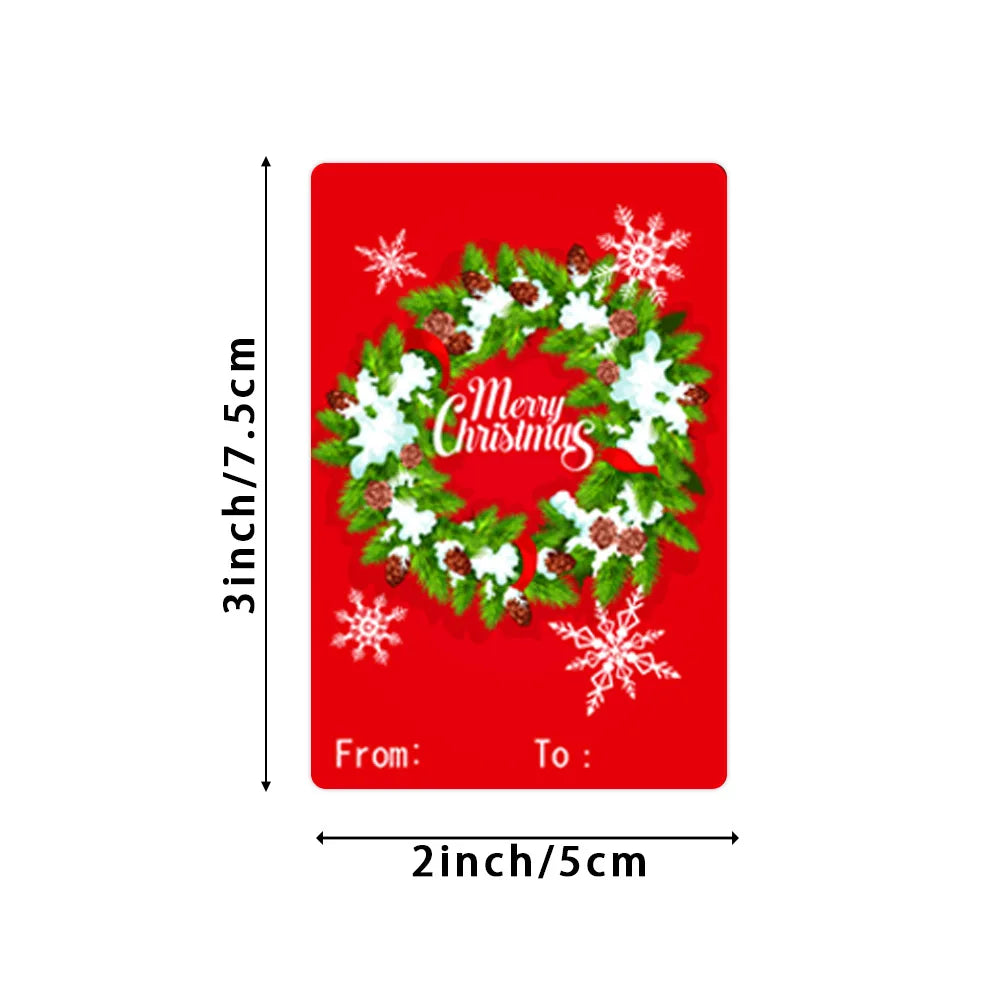 50-250Pcs Christmas Snowman Adhesive Labels Stickers Decoration Paper Scrapbooking Seal Thank You Sticker Stationery Supplies