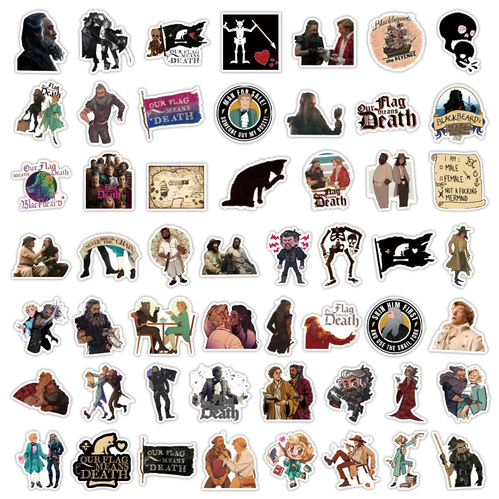 10/30/50pcs TV Series Our Flag Means Death Stickers Skateboard Laptop Car Bike Phone Luggage Funny Waterproof Sticker Kids Toy