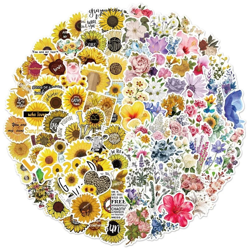 Egirl VSCO Flower Stickers Pack for Phone, Laptop, Suitcase, Water Bottle, Scrapbook