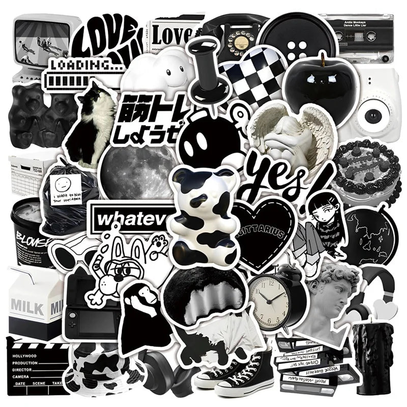 50PCS Aesthetic Sketchbook Stickers for Kids Laptop