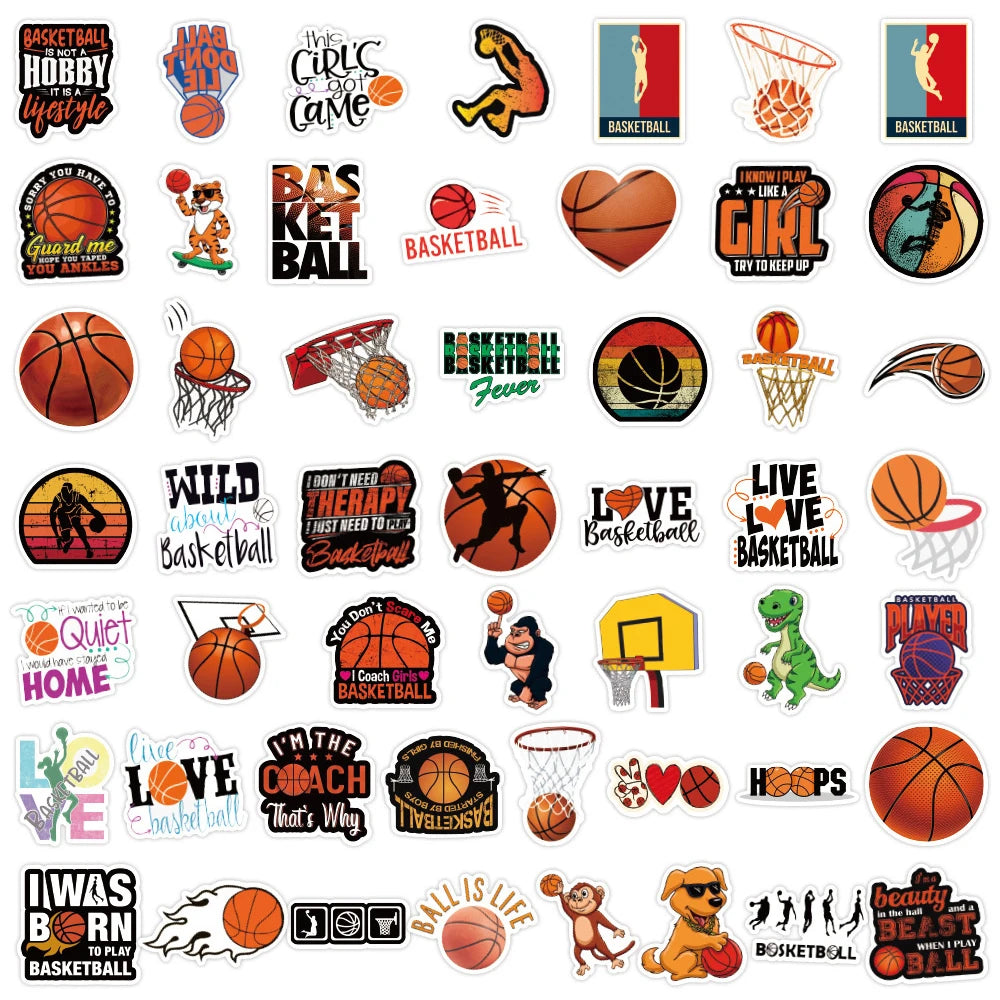 10/30/50PCS New Love Basketball Graffiti Stickers Waterproof Luggage Notebook Skateboard Refrigerator Stickers Wholesale