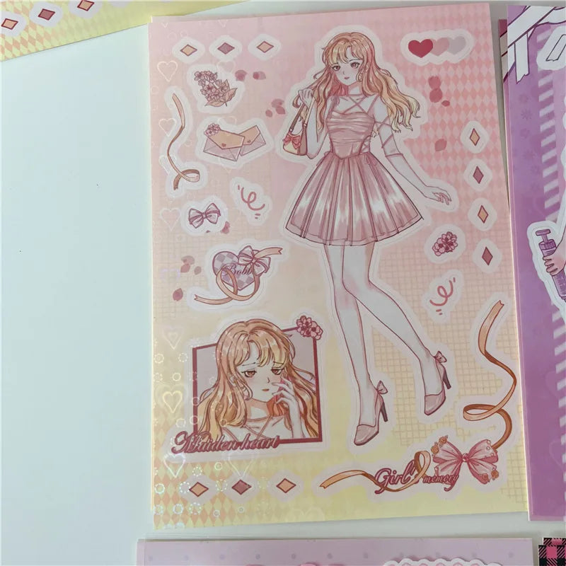 Kawaii Sweet Candy Girl Stickers for Scrapbooking
