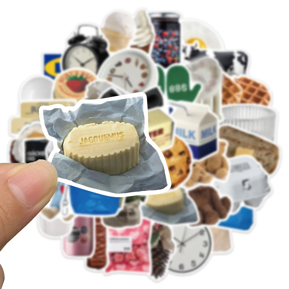 10/30/50pcs Food and Household Item Sticker Packs