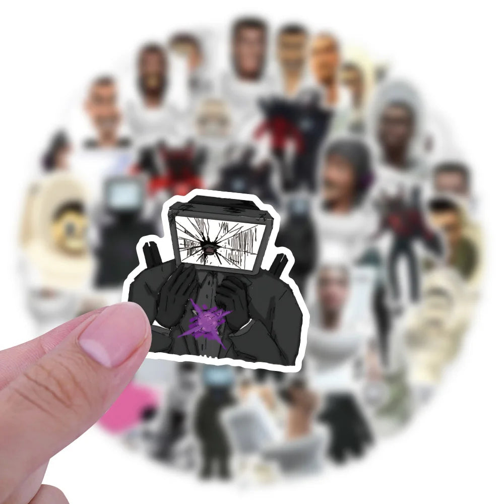 10/30/50PCS Cartoon Game Skibidi Toilet Stickers Kids Toys Graffiti For Phone Fridge Skateboard Laptop Bike DIY Decoration Gift