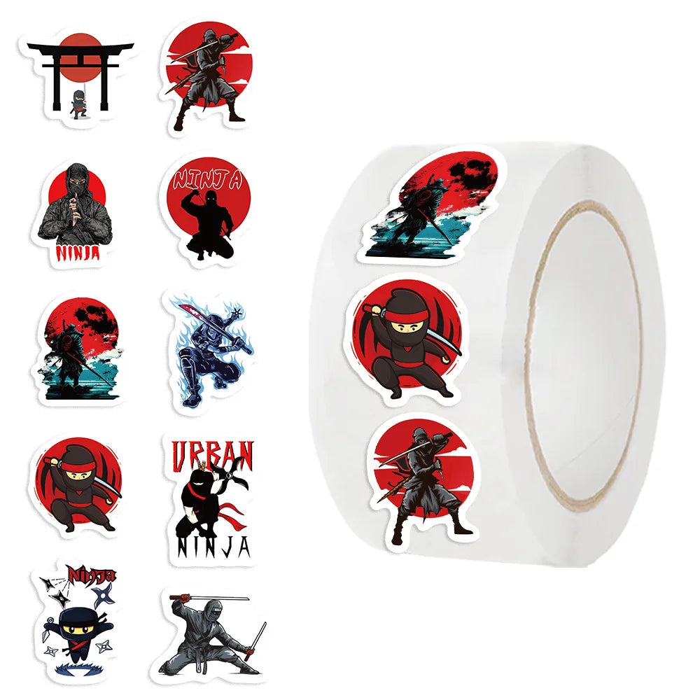 500Pcs Ninja Warrior Stickers for Kids - DIY Phone, Bike, Laptop, Suitcase, Wall Decals